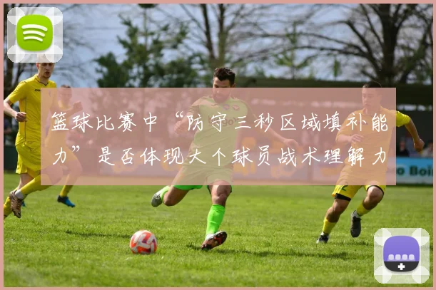 篮球比赛中“防守三秒区域填补能力”是否体现大个球员战术理解力